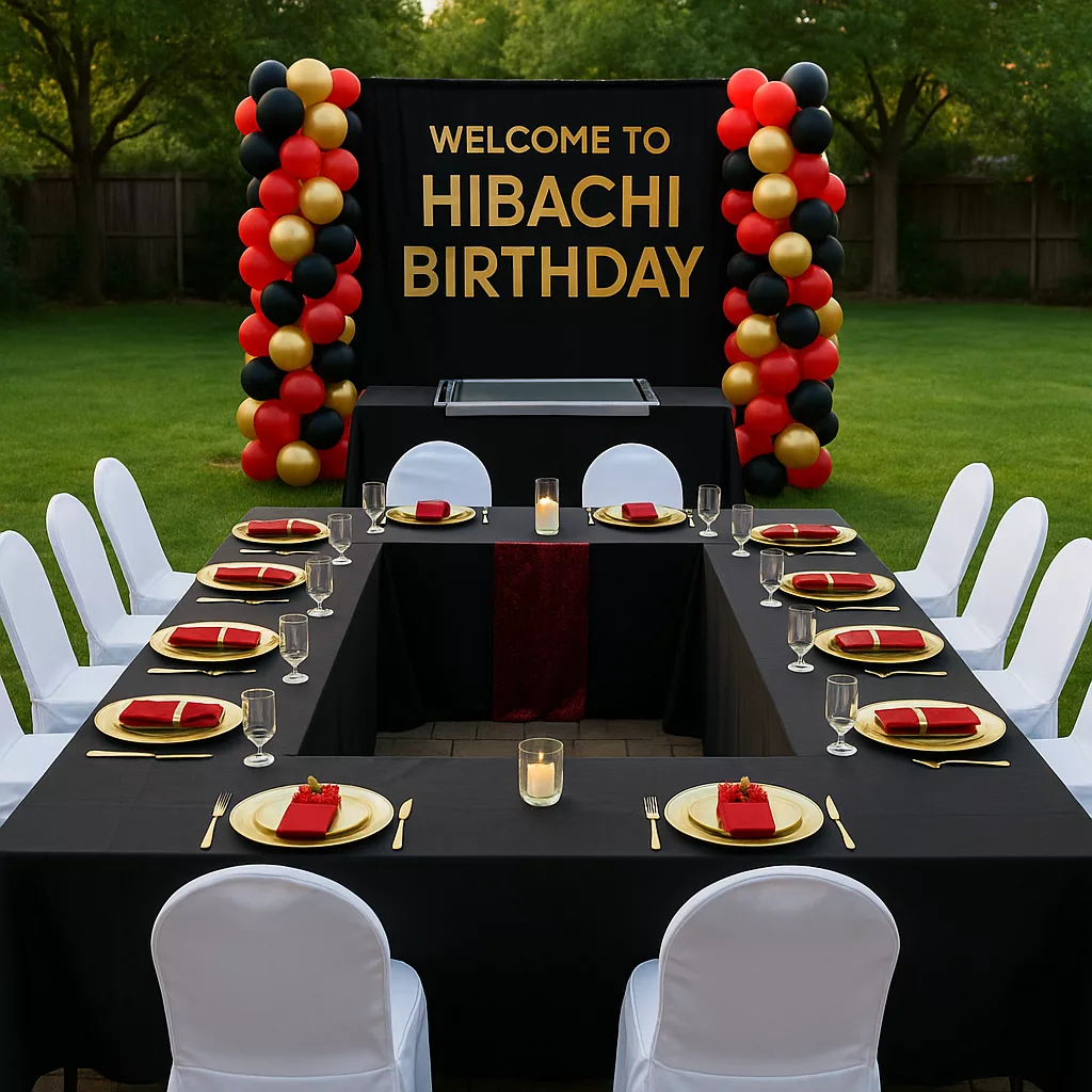 Backyard Hibachi Party Setup Package-18 GUESTS