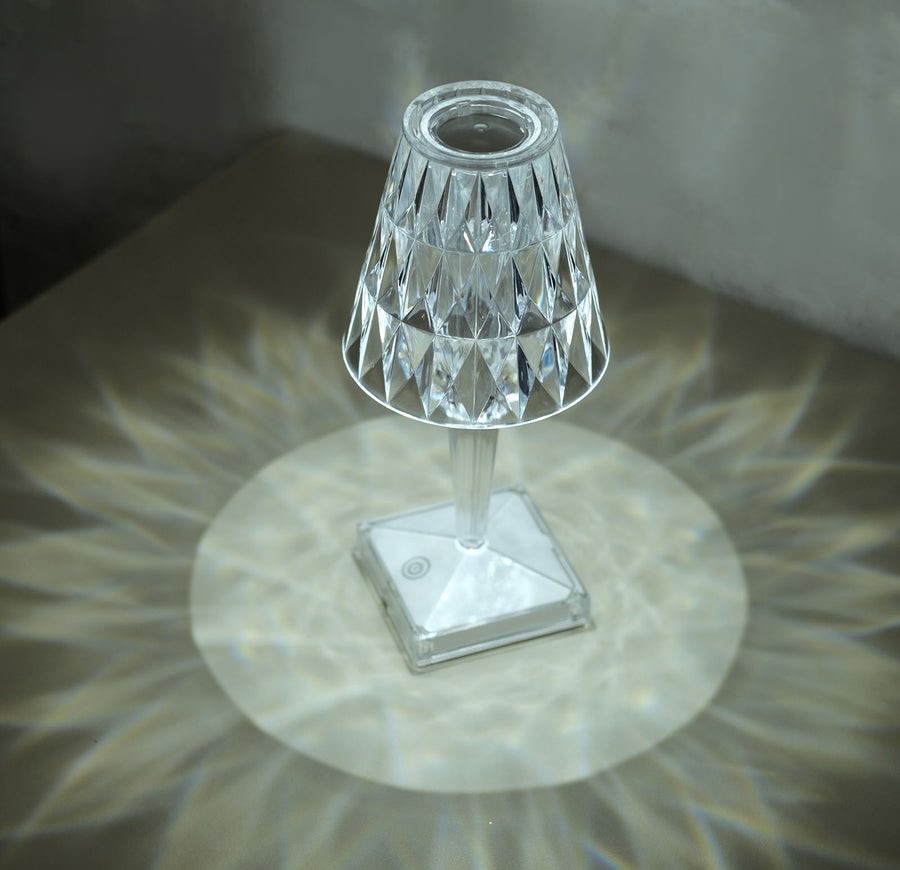 White Crystal Diamond Acrylic LED Desk Lamp						