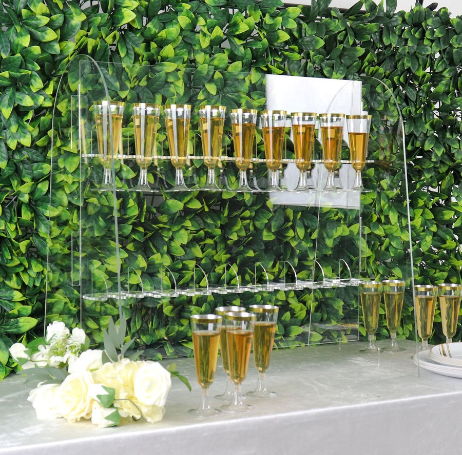 25" Clear Acrylic 18 Champagne Glass Table Top Stand						