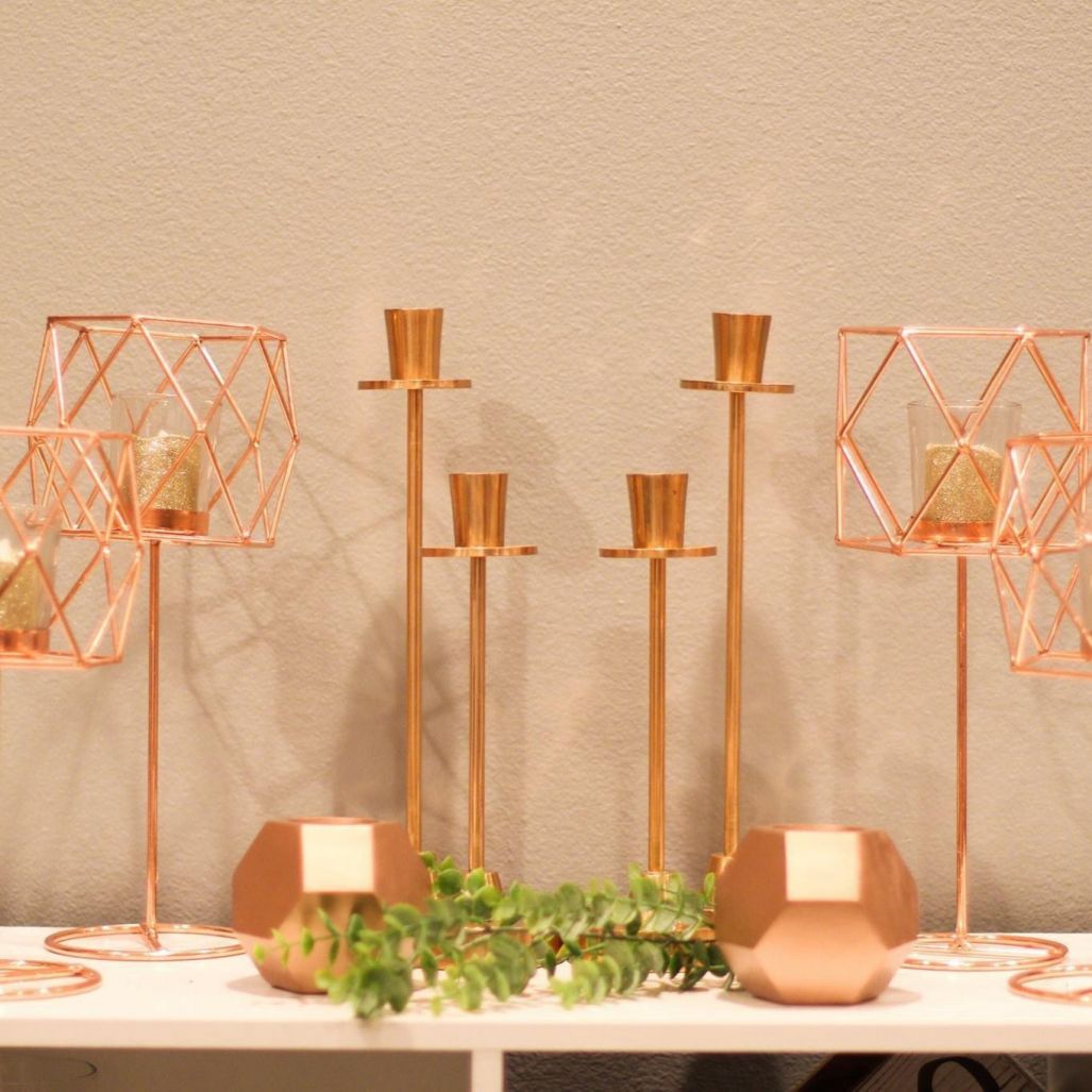 Rose Gold Candle Set