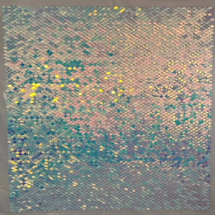 8FT Iridescent Mermaid Scale Sequin Wall