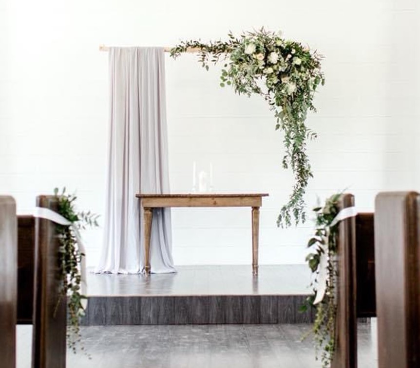 White Solid Wood Alter Frame