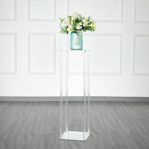 32" Clear Acrylic Floor Vase Column