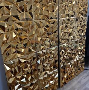 8FT Gold 3D Diamond Wall