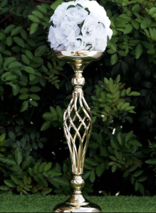 26" Gold Reversible Pillar Candle Holder