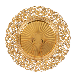 Gold Vintage Acrylic Charger Plates