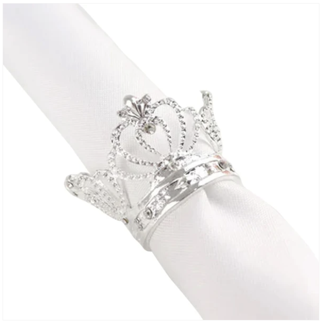Crown Rhinestone Napkin Rings