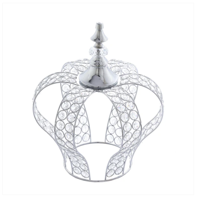 14" Silver Crown Centerpiece