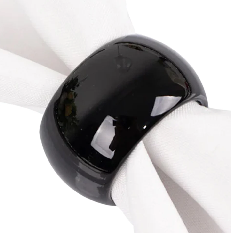 Black Napkin Rings (pack of 4)