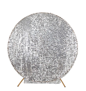 7.5" Sparkly Silver Round Arch Cover