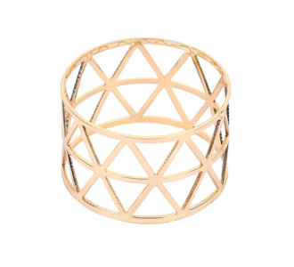Metallic Gold Geometric Napkin Ring (5pk)