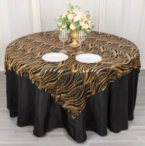 72"x72" Wave Mesh Square Table Overlay