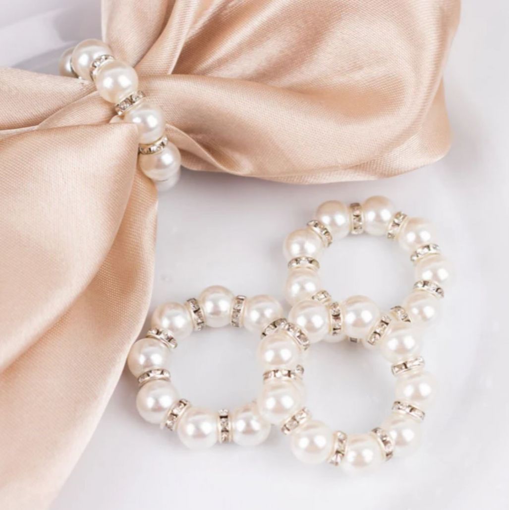 Pearl Napkin Rings (4pk)