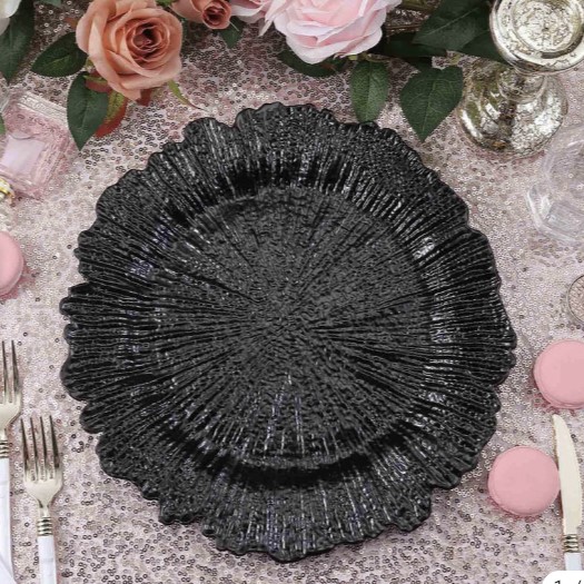 Black Reef Charger Plates