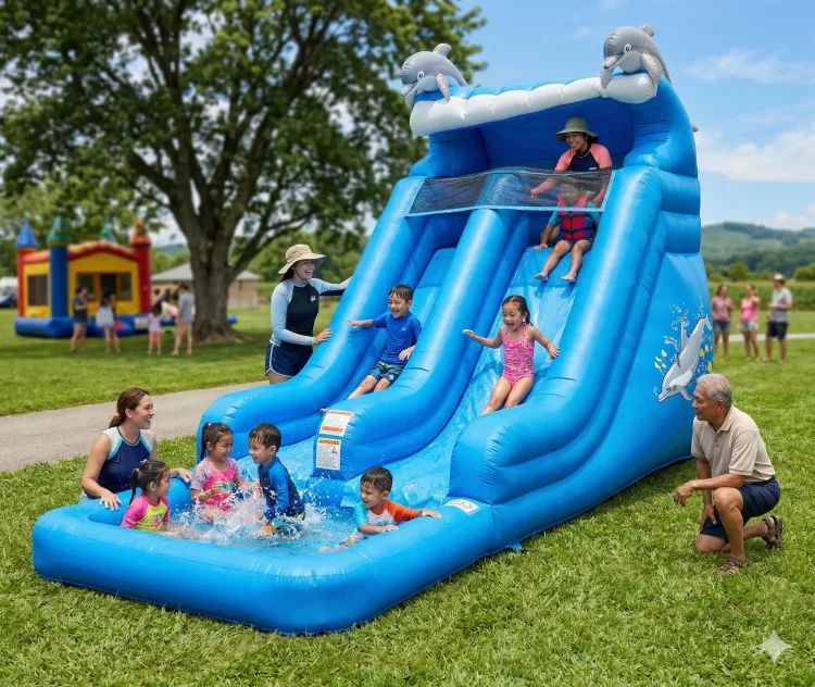 20' Giant Dolphin Wet Slide