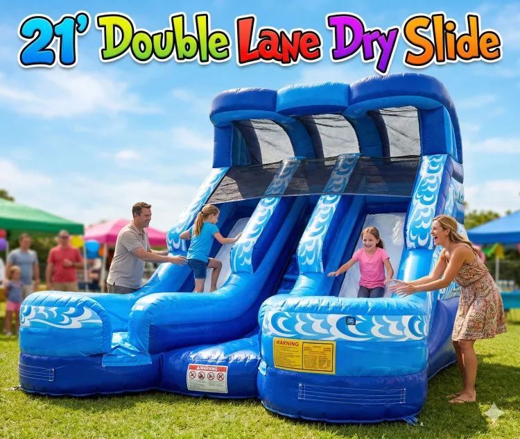 21' Double Lane Dry Slide