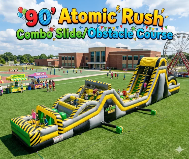 90' Atomic Rush Combo Slide/Obstacle Course