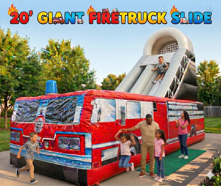 Giant 20' Firetruck Slide