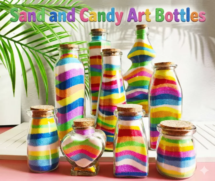 Sand and Candy Art Bottles