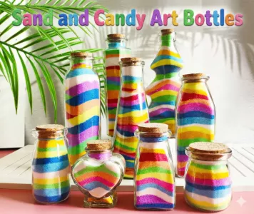 Sand and Candy Art Bottles