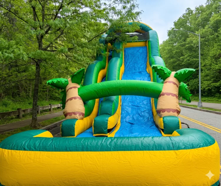 Tropical Double Lane Wet Slide 24'