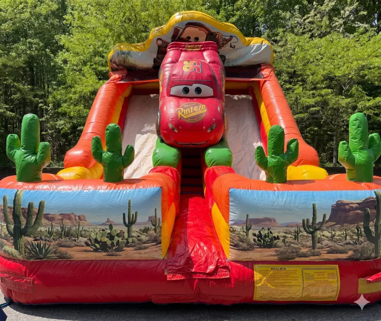 Disney Cars Double Lane Dry Slide 20'