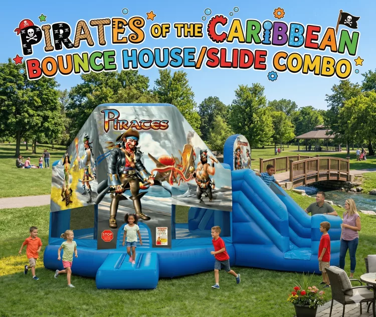 Pirates of the Caribbean Bounce House/Slide Combo