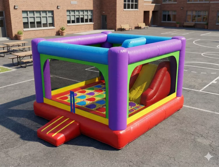 Wacky 3 in 1 Space Saver Bounce House/Slide Combo