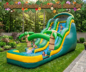 Tropical Double Lane Wet Slide 24'