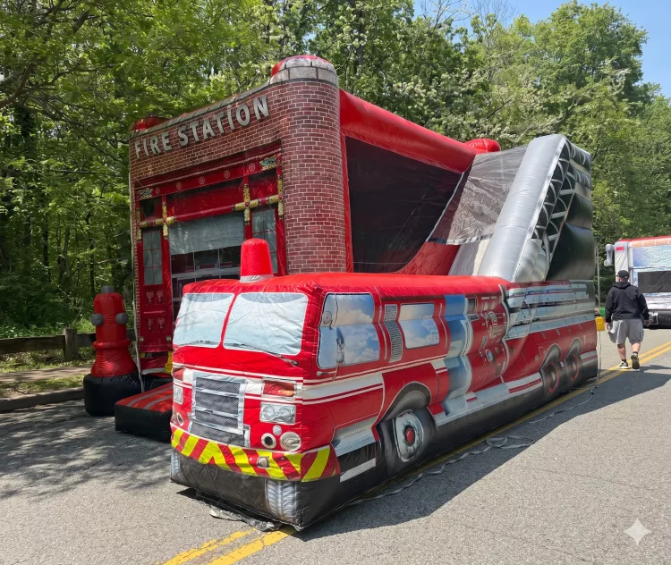 Fire Station 5 in 1 Bounce House/Slide Combo