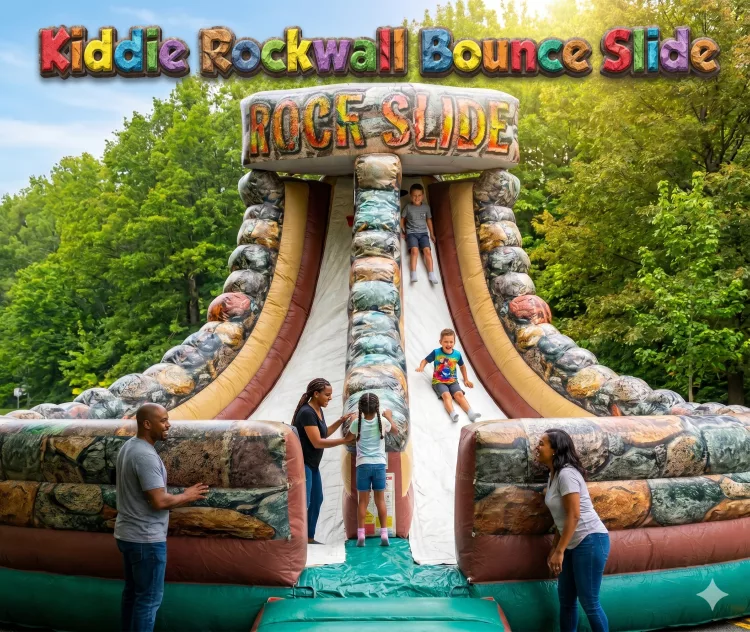 Kiddie Rockwall Bounce/Climb/Slide