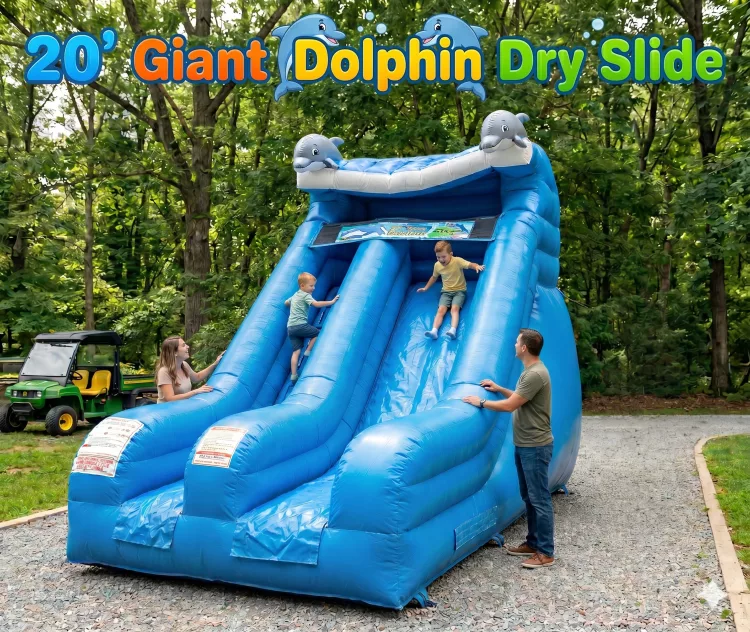 20' Giant Dolphin Dry Slide