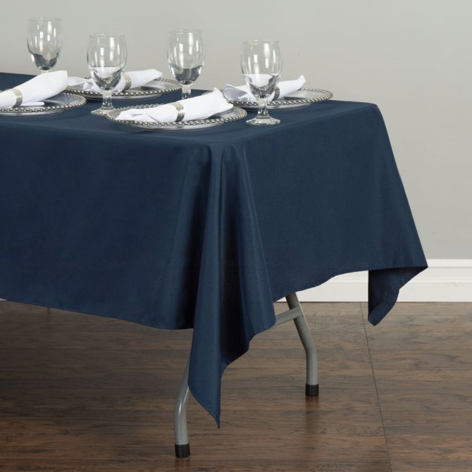 90x132 Navy Blue Tablecloth