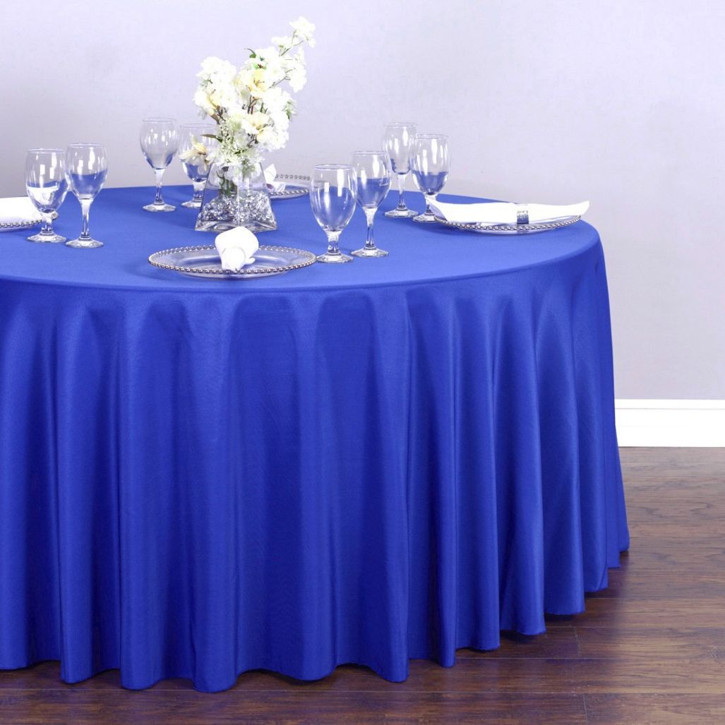 108 Round Royal Blue Tablecloth