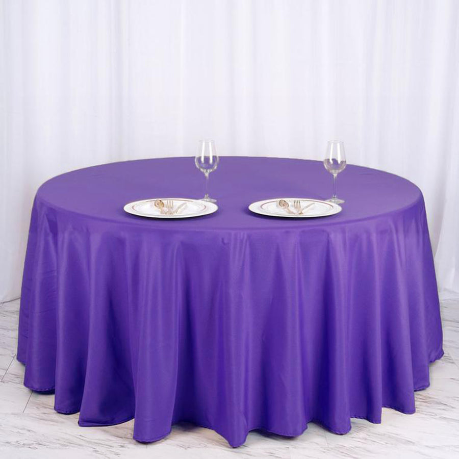 120 Round Purple Tablecloth