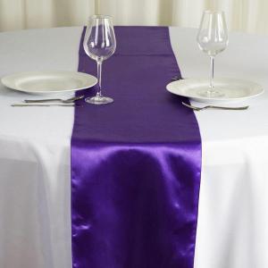 Purple Satin Runner 12x108