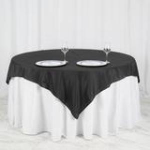 70x70 Black Polyester Tablecloth