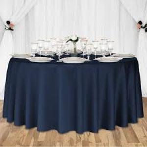 70x70 Navy Blue Polyester Tablecloth