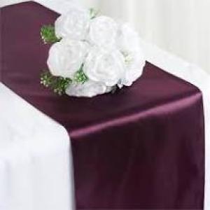Eggplant Satin Runner