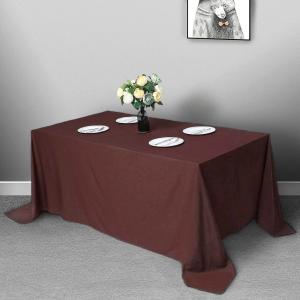 90x156 Chocolate Brown Tablecloth