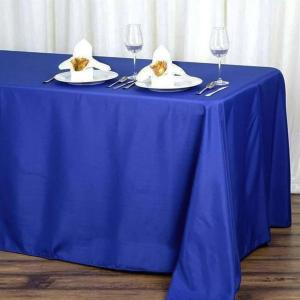90x156 Royal Blue Polyester Tablecloth
