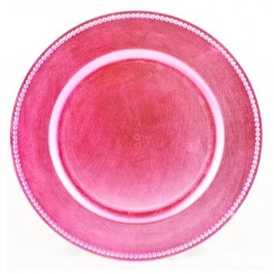 Zz-Round Charger Plate- Pink