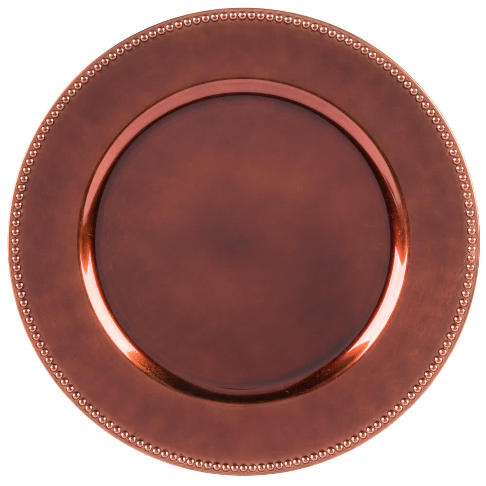 Zz-Round Charger Plate- Copper  