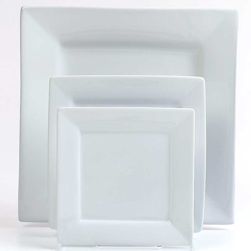 White Square- x Bread & Butter Plate  Set of 10