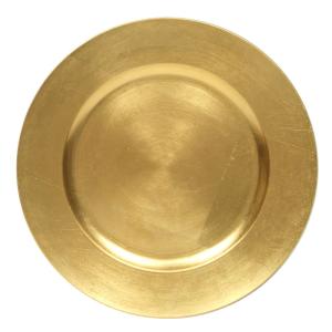 Zz-Round Charger Plate- Gold