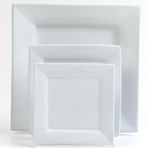 White Square- Salad Plate  Set of 10