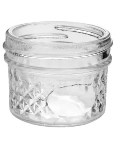 Mason Jar- 4 oz.- Quilted
