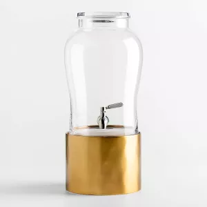 Beverage Jar- Gold/Brass Base