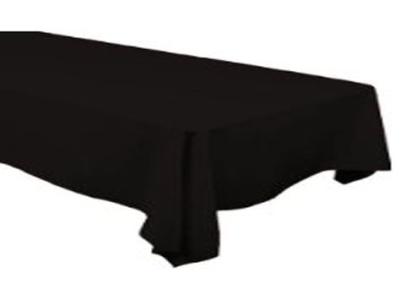 A-Black Rectangular Tablecloth 60" x 96"