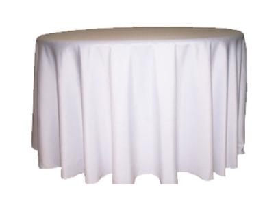 B-White Round  Tablecloths 120"